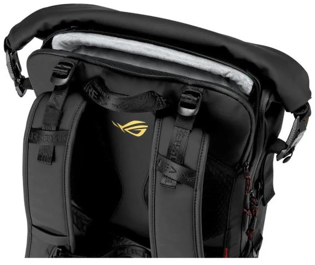 Alt view image 6 of 7 - ASUS ROG Slash 18" Backpack Edition 20th (Magnetic quick-release buckle, YKK zippers, breathable back panel, adjustable chest strap, 26L capacity) International Edition