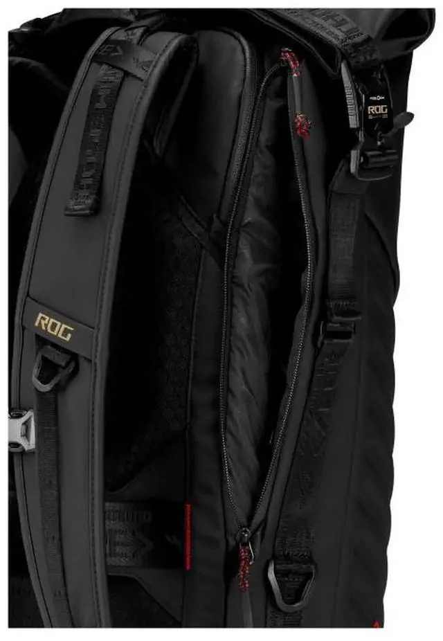 Alt view image 3 of 7 - ASUS ROG Slash 18" Backpack Edition 20th (Magnetic quick-release buckle, YKK zippers, breathable back panel, adjustable chest strap, 26L capacity) International Edition
