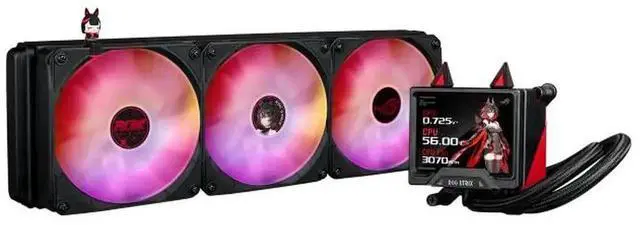 Alt view image 2 of 6 - ASUS ROG STRIX 360 ARGB LCD RO HIME EDITION All-in-one Liquid CPU Cooler With 3.5 LCD, ASUS InfoHub Custom Animation, Asetek Pump, 3x ROG 120mm Radiator Magnetic Daisy-Chainable ARGB Fans
