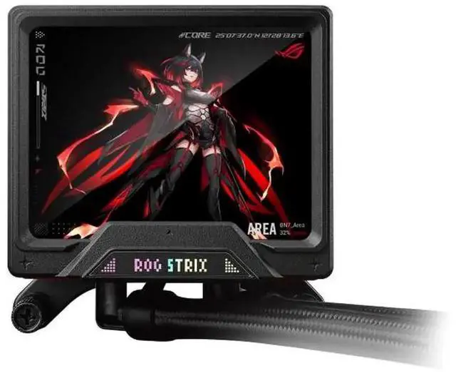 Alt view image 4 of 6 - ASUS ROG STRIX 360 ARGB LCD RO HIME EDITION All-in-one Liquid CPU Cooler With 3.5 LCD, ASUS InfoHub Custom Animation, Asetek Pump, 3x ROG 120mm Radiator Magnetic Daisy-Chainable ARGB Fans
