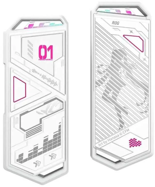 Alt view image 2 of 7 - ASUS ROG STRIX SSD Enclosures MIKU Edition, USB 3.2 Gen 2x1 Type-C (10 Gbps), dual USB-C to C and USB-C to A cables, suitable for PCIe 2280/2260/2242/2230 M key/B+M key