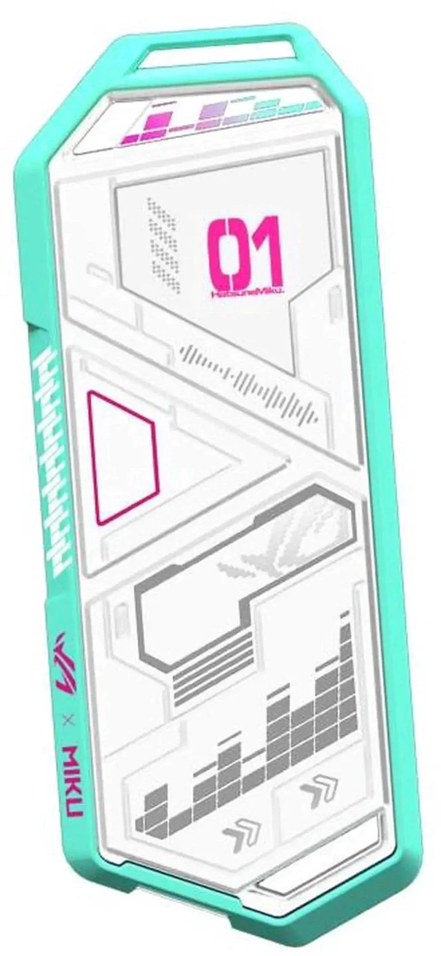Alt view image 3 of 7 - ASUS ROG STRIX SSD Enclosures MIKU Edition, USB 3.2 Gen 2x1 Type-C (10 Gbps), dual USB-C to C and USB-C to A cables, suitable for PCIe 2280/2260/2242/2230 M key/B+M key