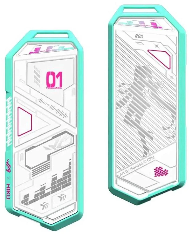 Main image of ASUS ROG STRIX SSD Enclosures MIKU Edition, USB 3.2 Gen 2x1 Type-C (10 Gbps), dual USB-C to C and USB-C to A cables, suitable for PCIe 2280/2260/2242/2230 M key/B+M key