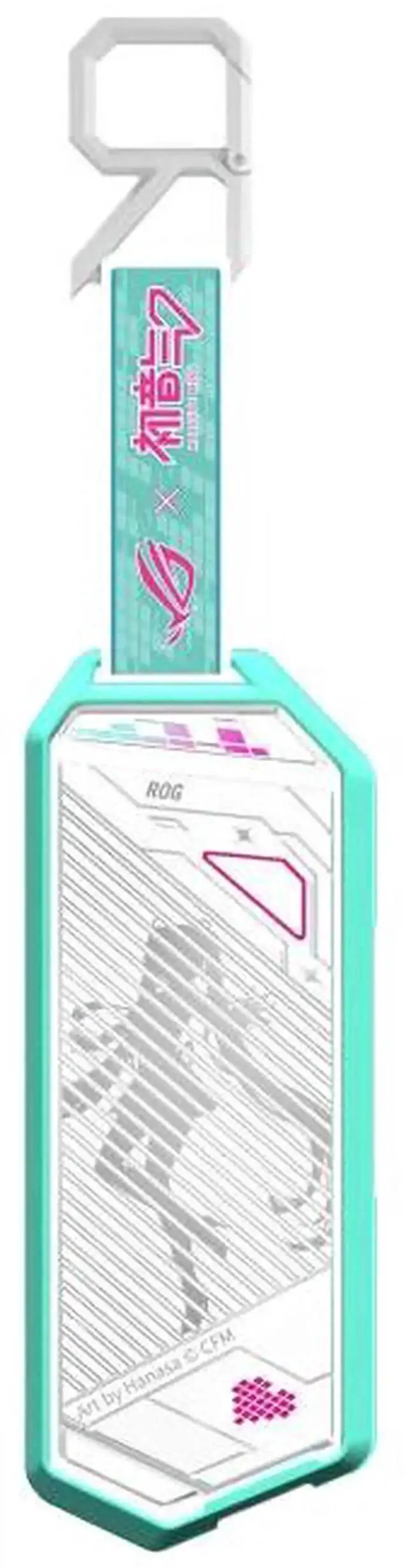 Alt view image 6 of 7 - ASUS ROG STRIX SSD Enclosures MIKU Edition, USB 3.2 Gen 2x1 Type-C (10 Gbps), dual USB-C to C and USB-C to A cables, suitable for PCIe 2280/2260/2242/2230 M key/B+M key