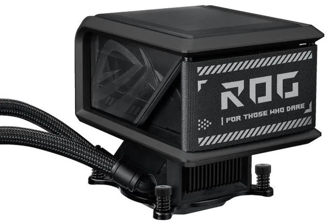 Alt view image 5 of 6 - ASUS ROG RYUO IV SLC 360 ARGB All-in-one AIO Liquid CPU Cooler ,200mm short water,3D visual effects, curved 6.67'' AMOLED screen and ROG AF 12C ARGB fan, AMD AM4/AM5 & Intel LGA1851/1700 Compatible