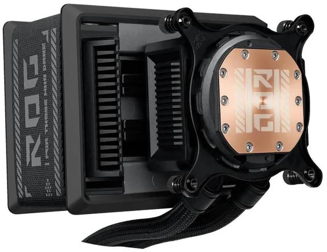 Alt view image 6 of 6 - ASUS ROG RYUO IV SLC 360 ARGB All-in-one AIO Liquid CPU Cooler ,200mm short water,3D visual effects, curved 6.67'' AMOLED screen and ROG AF 12C ARGB fan, AMD AM4/AM5 & Intel LGA1851/1700 Compatible