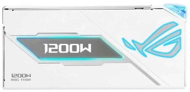 Alt view image 3 of 7 - ASUS ROG Thor 1200W Platinum III WHITE EDITION PSU (80 PLUS Platinum Certified, ATX 3.1, GaN MOSFET, GPU-First Intelligent Voltage Stabilizer, Magnetic OLED Display, Turbo Mode)