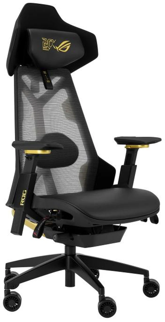 Alt view image 2 of 6 - ASUS ROG Destrier Edition 20 Gaming Chair, Futuristic Cyborg Aesthetic, Versatile Seat Adjustments, Mobile Gaming Arm Support Mode, Acoustic Panel