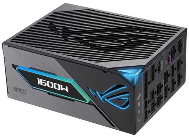 Alt view image 2 of 7 - ASUS ROG Thor 1600W Titanium III Fully Modular Power Supply (80 PLUS Titanium Certified, ATX 3.1, 0dB Mode, Magnetic OLED Display, Turbo Mode,Sleeved Cables, Aura Sync)