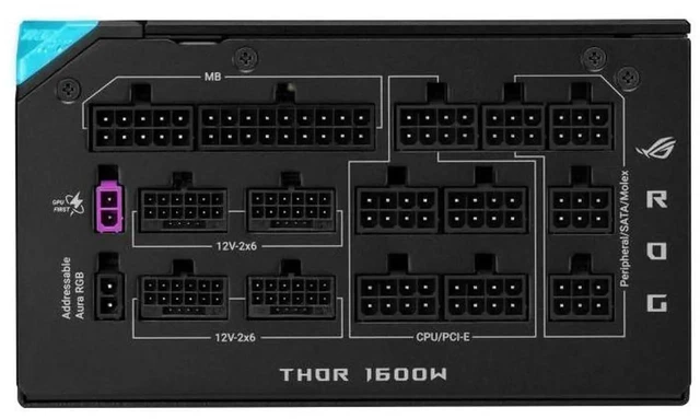 Alt view image 6 of 7 - ASUS ROG Thor 1600W Titanium III EVO ROG Equalizer Edition PSU (2026) (80 PLUS Titanium Certified, ATX 3.1, GaN MOSFET, GPU-First Intelligent Voltage Stabilizer, Magnetic OLED Display, Turbo Mode)