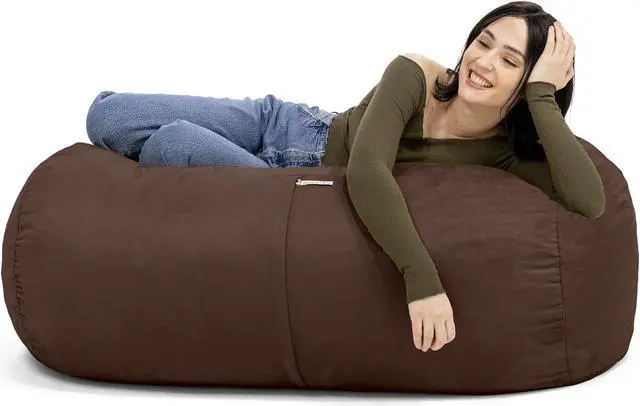 Alt view image 3 of 6 - Jaxx 4 ft Lounger Bean Bag, Chocolate