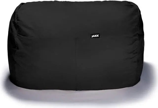 Alt view image 3 of 7 - Jaxx 5.5 Foot Lounger Bean Bag Loveseat, Black