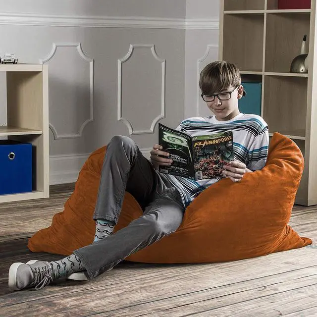 Alt view image 4 of 7 - Jaxx 3.5 Ft Pillow Saxx Kids Bean Bag, Mandarin