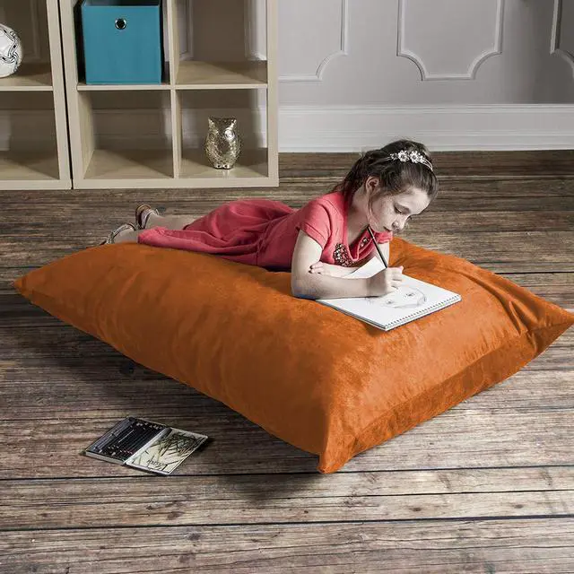 Alt view image 6 of 7 - Jaxx 3.5 Ft Pillow Saxx Kids Bean Bag, Mandarin