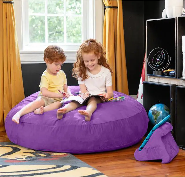 Alt view image 2 of 7 - Jaxx 4 ft Cocoon Kids Bean Bag, Grape