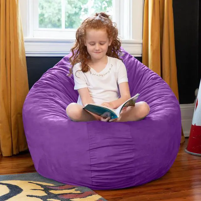 Alt view image 4 of 7 - Jaxx 4 ft Cocoon Kids Bean Bag, Grape