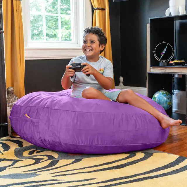 Alt view image 6 of 7 - Jaxx 4 ft Cocoon Kids Bean Bag, Grape