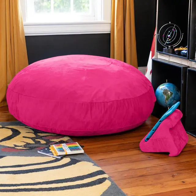 Alt view image 3 of 7 - Jaxx 4 ft Cocoon Kids Bean Bag, Fuchsia