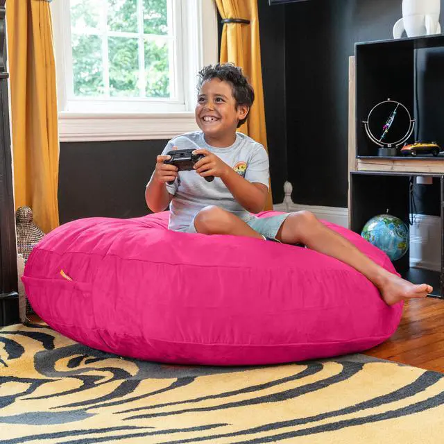 Alt view image 6 of 7 - Jaxx 4 ft Cocoon Kids Bean Bag, Fuchsia