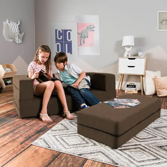 Alt view image 7 of 7 - Jaxx Zipline Big Kids Modular Sofa & Ottoman