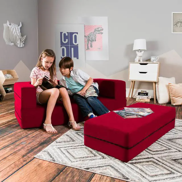 Alt view image 7 of 7 - Jaxx Zipline Big Kids Modular Sofa & Ottoman