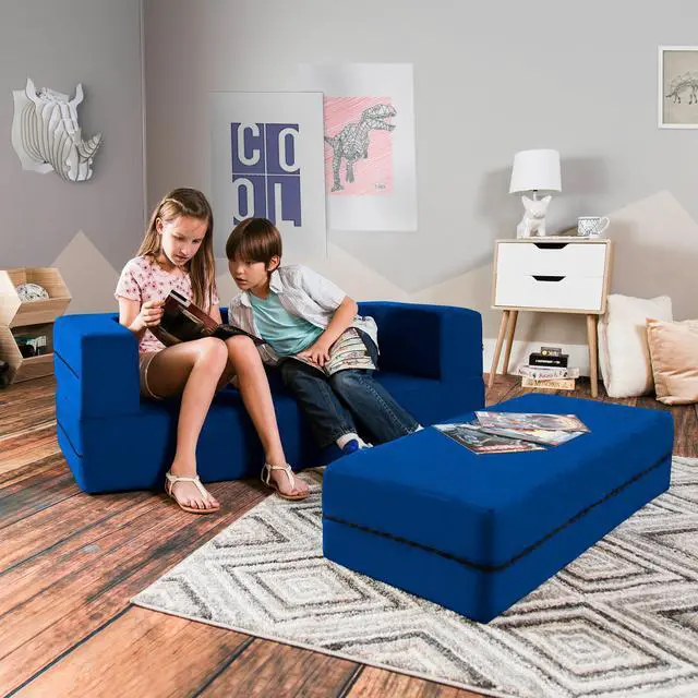 Alt view image 7 of 7 - Jaxx Zipline Big Kids Modular Sofa & Ottoman