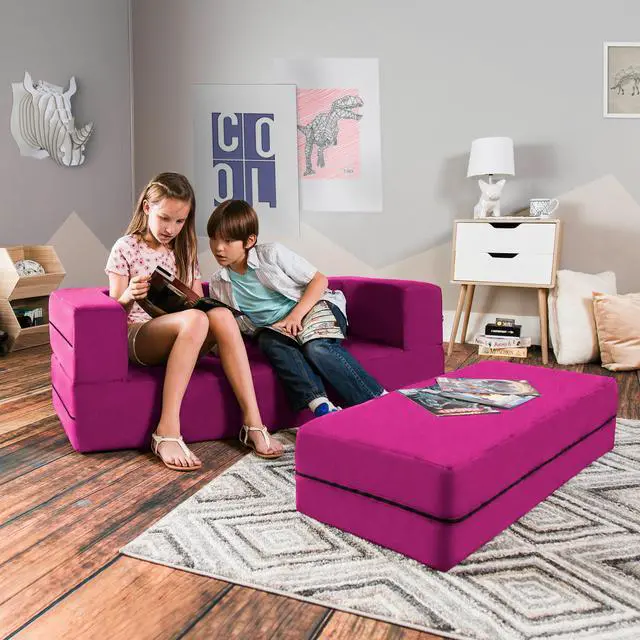 Alt view image 7 of 7 - Jaxx Zipline Big Kids Modular Sofa & Ottoman