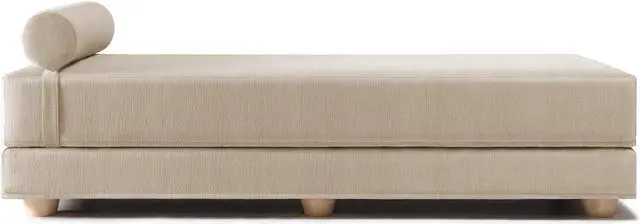 Main image of Jaxx Alon Daybed / Fold-Out Queen-Size Mattress - Microvelvet Ivory