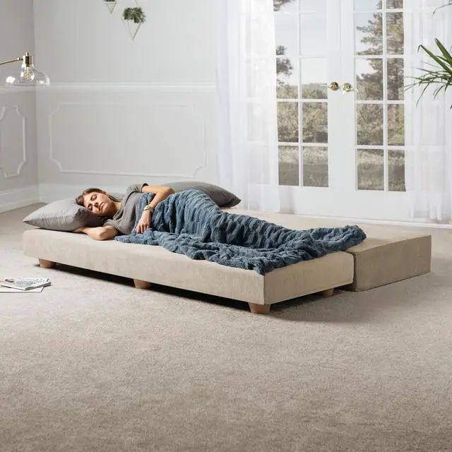 Alt view image 6 of 7 - Jaxx Alon Daybed / Fold-Out Queen-Size Mattress - Microvelvet Ivory