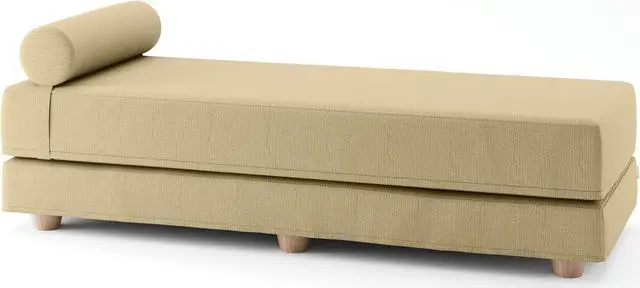 Main image of Jaxx Alon Daybed / Fold-Out Queen-Size Mattress - Microvelvet Camel