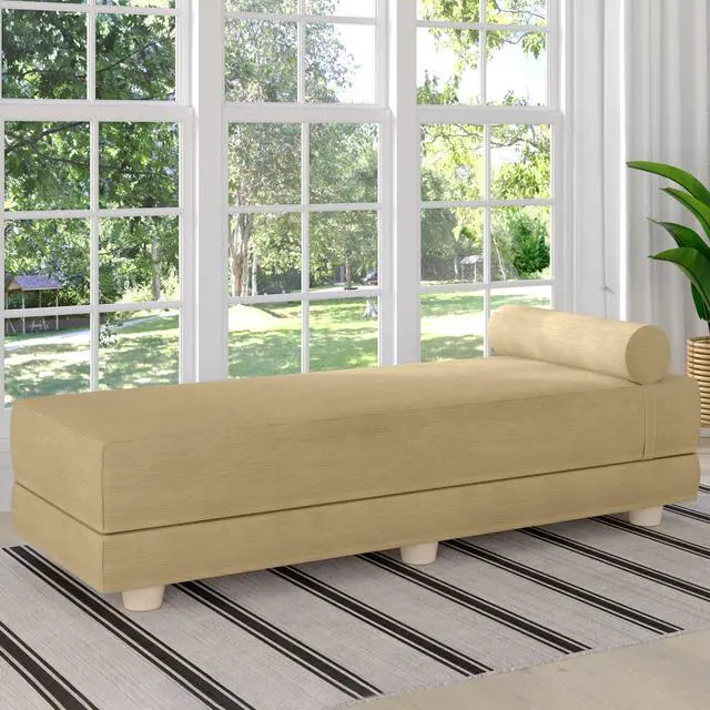Alt view image 2 of 4 - Jaxx Alon Daybed / Fold-Out Queen-Size Mattress - Microvelvet Camel