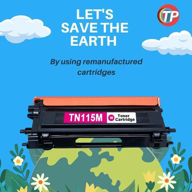 Alt view image 5 of 6 - Compatible Brother TN-115M, TN115 Toner Cartridge Magenta 4K
