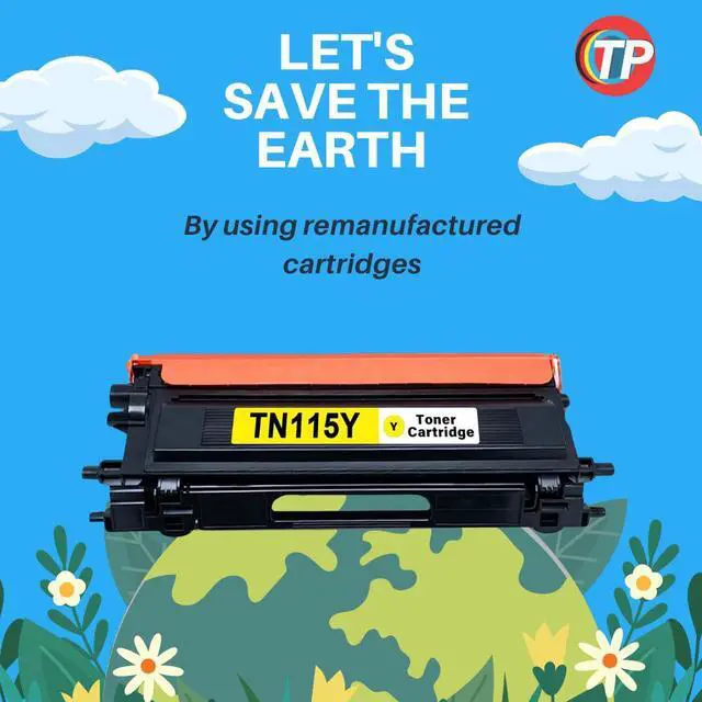 Alt view image 5 of 6 - Compatible Brother TN-115Y, TN115 Toner Cartridge Yellow 4K