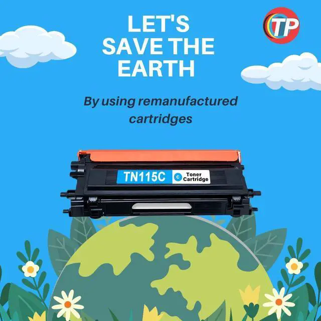 Alt view image 5 of 6 - Compatible Brother TN-115C, TN115 Toner Cartridge Cyan 4K