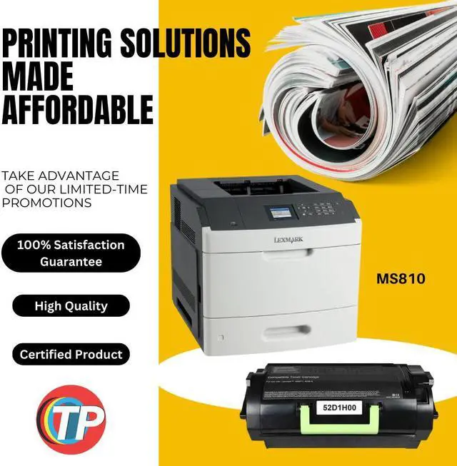 Alt view image 4 of 6 - Compatible Lexmark 52D1H00, 521H Toner Cartridge For MS710, MS810 Printer 25000 Pages