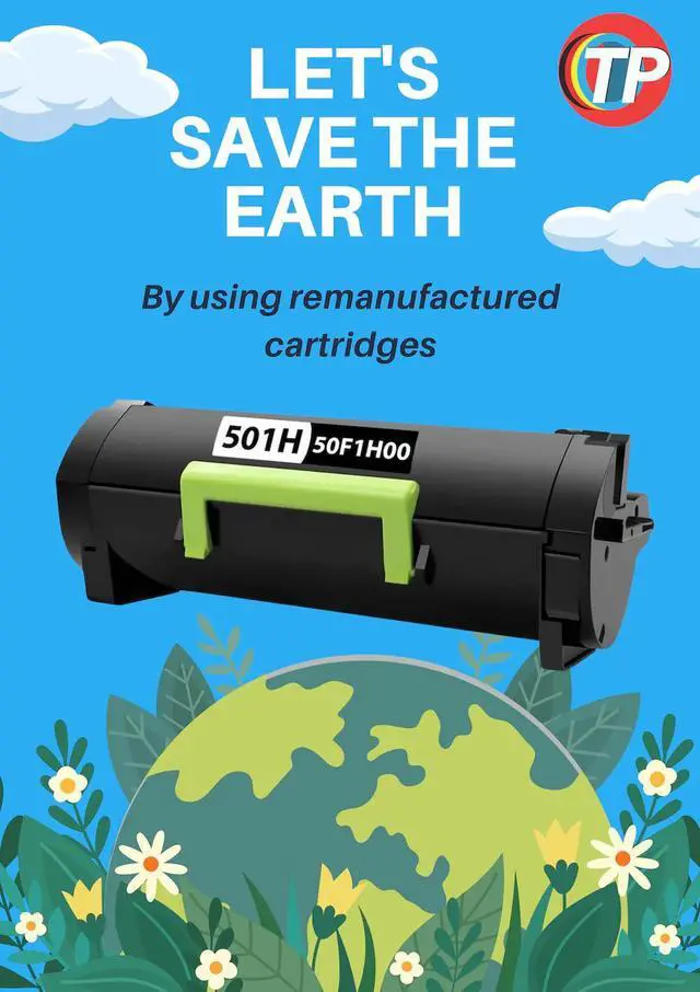 Alt view image 5 of 7 - TonerParts Replacement 50F1H00, 501H Toner Cartridge for Lexmark MS310, MS312DN, MS315DN, MS410, MS415DN, MS510, MS610 - 5000 Pages