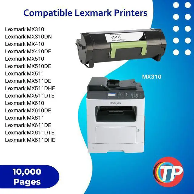 Alt view image 4 of 6 - Compatible Lexmark 60F1H00, 601H Toner Cartridge For MX310, MX410, MX510, MX511, MX610, MX611 - 10K