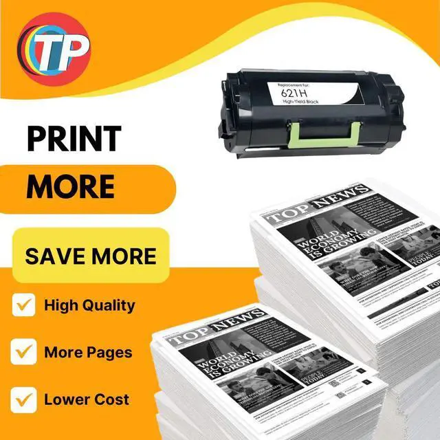 Alt view image 6 of 6 - Compatible Lexmark 62D1H00, 621H Toner Cartridge For MX710, MX711, MX810, MX811, MX812 - 25K