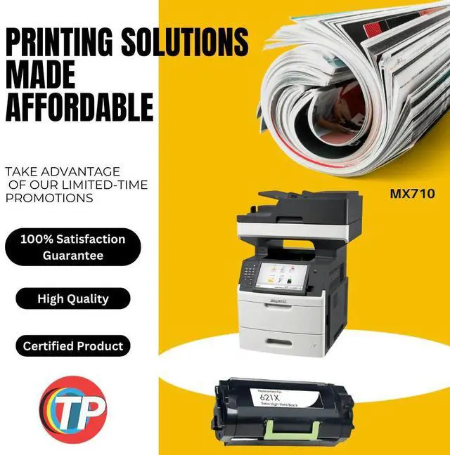 Alt view image 3 of 7 - Compatible Lexmark 62D1X00, 621X Toner Cartridge For MX810, MX811, MX812 - 45K