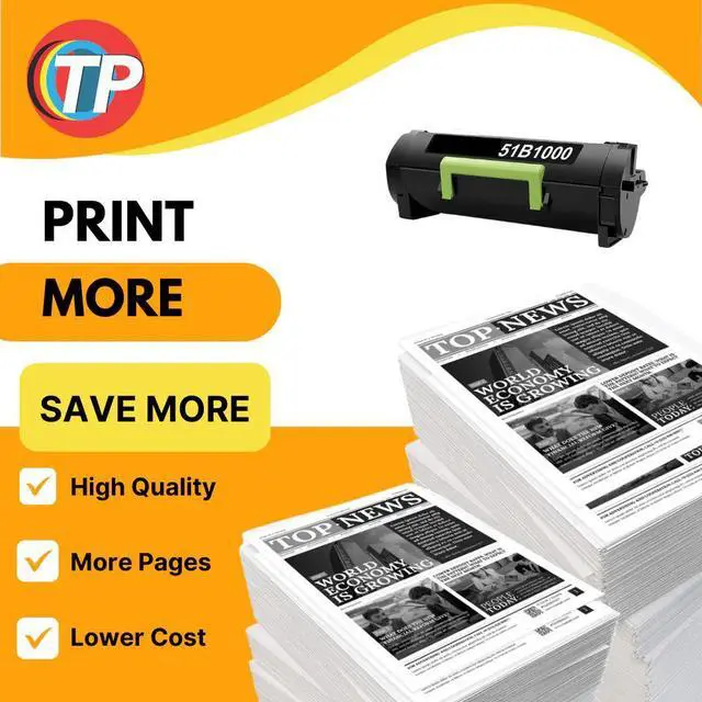 Alt view image 3 of 6 - Compatible Lexmark 51B1000 Toner Cartridge For MS317, MS417, MS517, MS617, MX317, MX417, MX517, MX617 - 2.5K