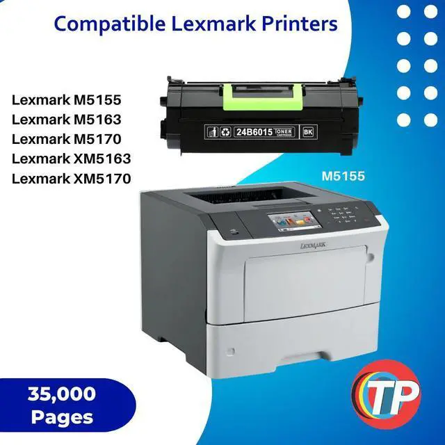 Alt view image 4 of 6 - Compatible Lexmark 24B6015 Toner Cartridge For M5155, M5163, M5170, XM5163, XM5170 - 35K
