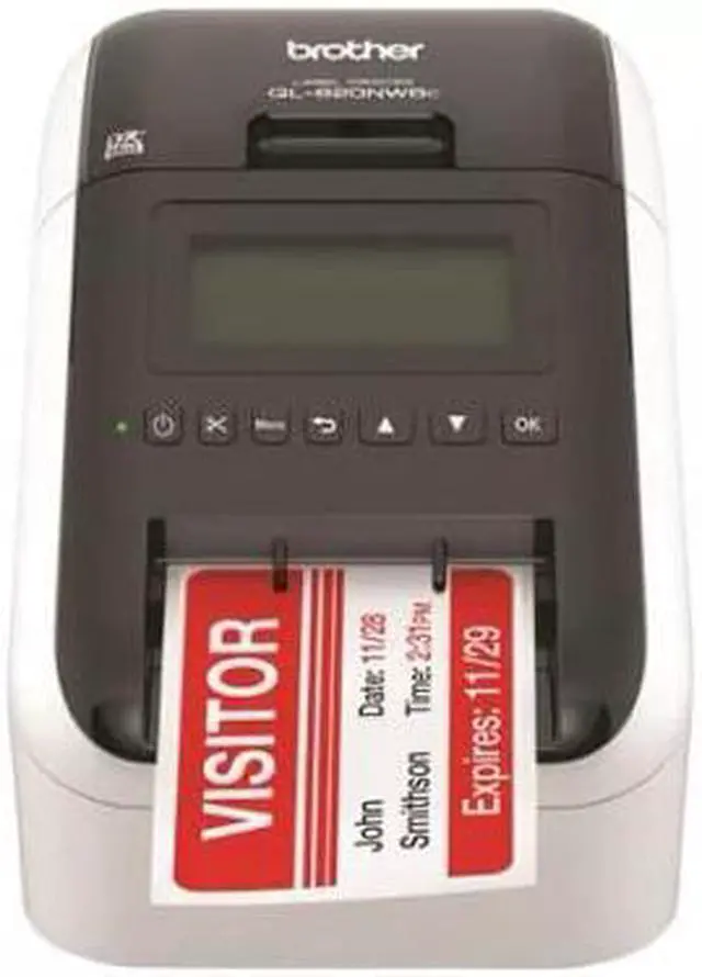 Alt view image 8 of 9 - Brother QL-820NWBC Desktop Direct Thermal Printer Two-color Label Print