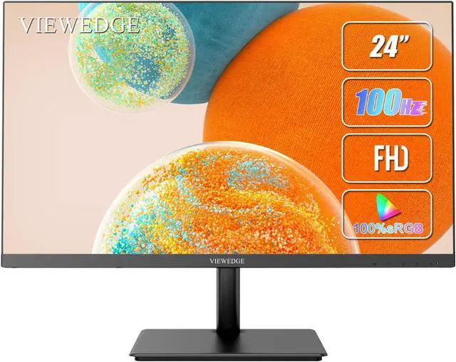 Main image of Viewedge 24 Inch Monitors - FHD 1080p 100Hz (Supports 75hz) Computer Monitor 24 inch with Bluelight Filter HDMI VGA Ports, 100x100 mm Wall Mountable, Ultra Thin Bezel Designed