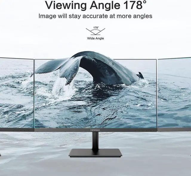 Alt view image 6 of 11 - Viewedge 24 Inch Monitors - FHD 1080p 100Hz (Supports 75hz) Computer Monitor 24 inch with Bluelight Filter HDMI VGA Ports, 100x100 mm Wall Mountable, Ultra Thin Bezel Designed
