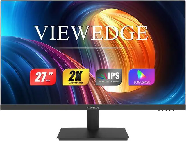 Main image of Viewedge 27 inch Monitor with 2K 2560 x 1440 IPS Panel 75hz | Computer Monitor 27 inch QHD with HDMI, DP and Wall Mountable | Eye Protection PC 1440p Monitor for Working and Gaming