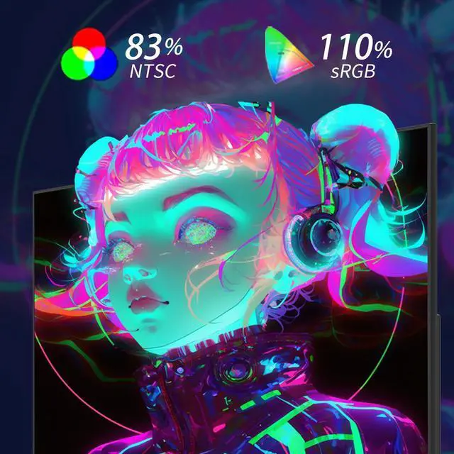 Alt view image 6 of 7 - Viewedge Gaming Monitor 27 inch 180hz (Supports 144hz/165hz) 1ms, 110% sRGB with HDR 10 | 1080p Monitor IPS screen, DP HDMI Monitor, Built-in Speakers, Support Freesync and Wall Mount