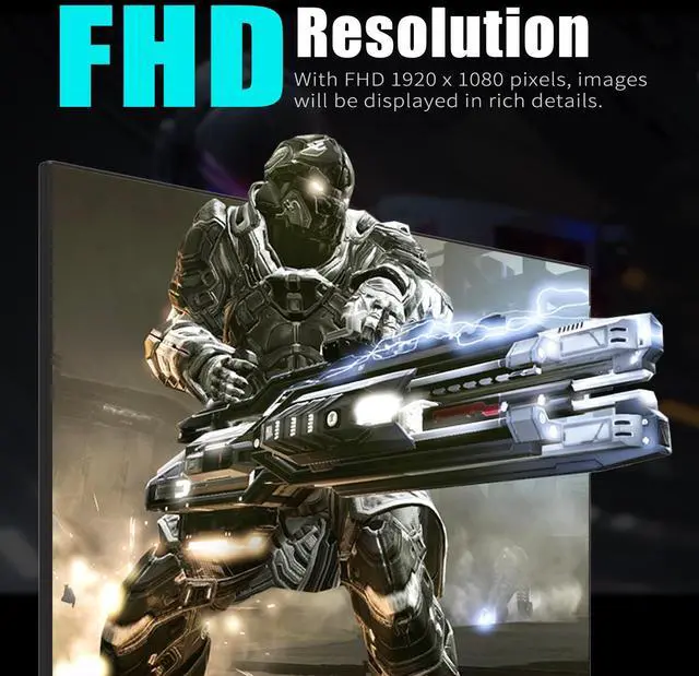 Alt view image 5 of 10 - Viewedge 27 inch Gaming Monitor 240Hz 1ms FHD (1920x1080p) Computer Monitor, 110% sRGB HDR10 HDMI x 2 & DP x 2 Port, Built-in Speakers, Support Freesync and Wall Mount