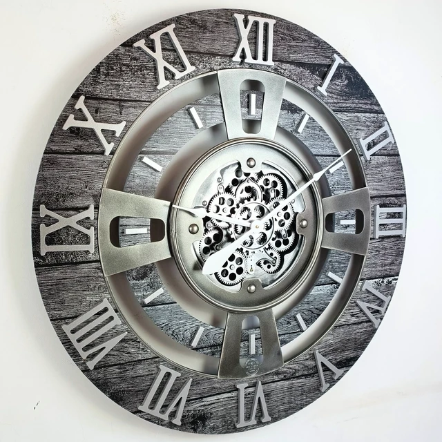 Alt view image 5 of 6 - ENGLAND LINE WALL CLOCK ROUND 24 INCH CARBON GREY