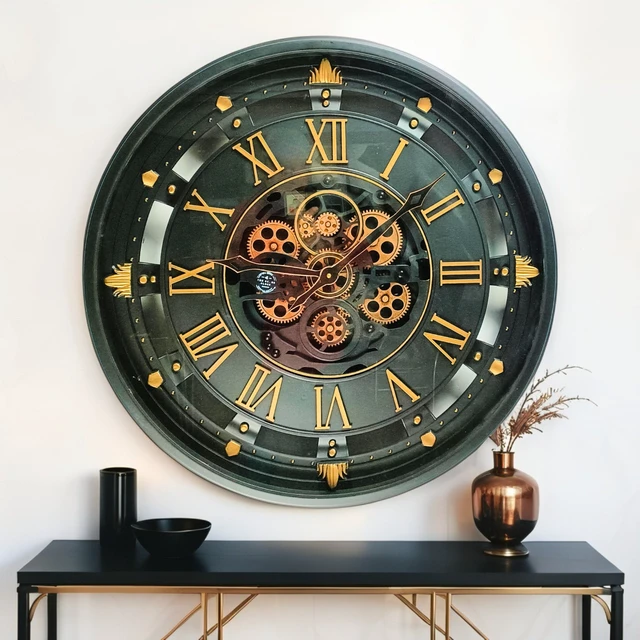 Alt view image 5 of 6 - BELGIUM LINE WALL CLOCK ROUND 26 INCH BLACK