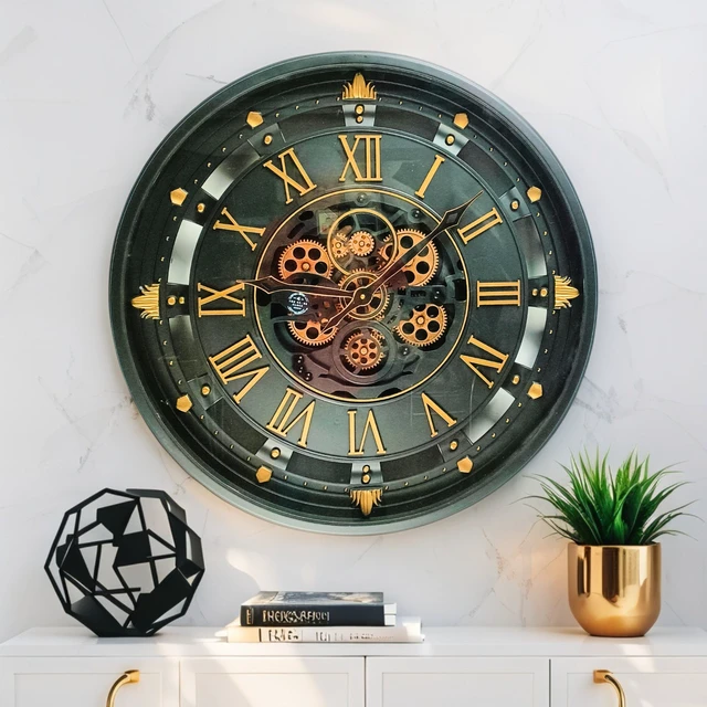 Alt view image 2 of 6 - BELGIUM LINE WALL CLOCK ROUND 26 INCH BLACK